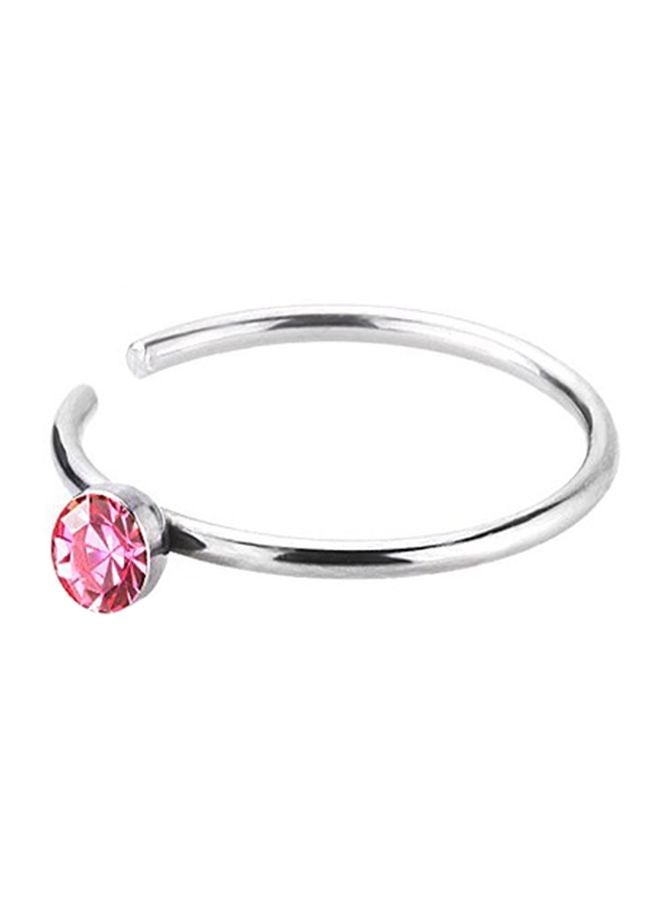 C-bo Stone Studded Hoop Nose Ring 