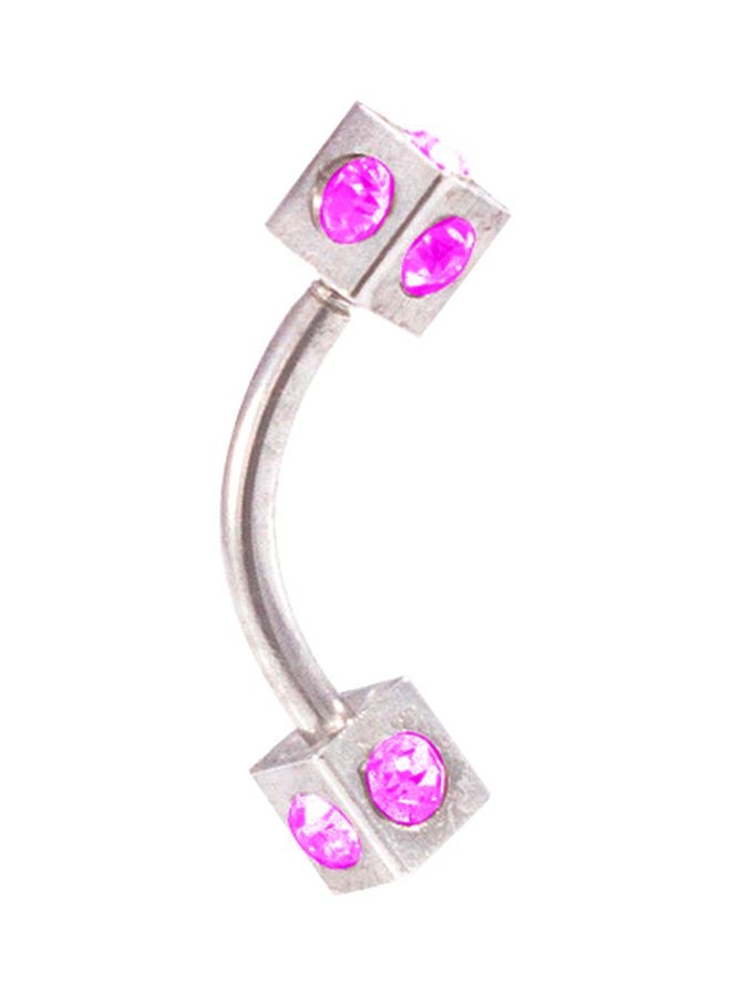 سي-بو حلقة بطن منحنية مصممة بثقلة مرصعة بالأحجار - Image 1