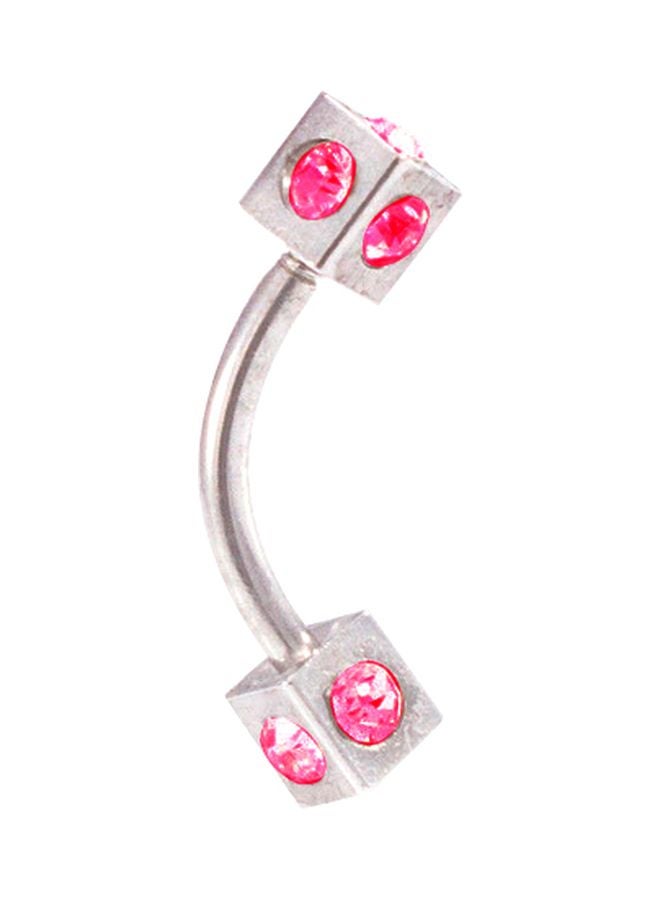 سي-بو أقراط بطن, بشكل منحني و مرصعة بالأحجار الكريمة - Image 1