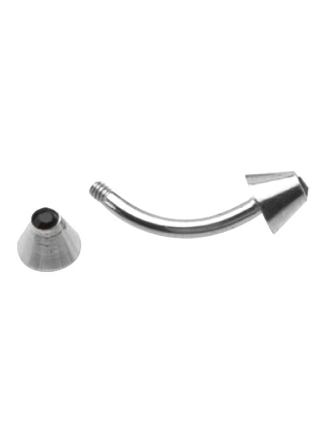 سي-بو خاتم لسرة البطن بتصميم يشبه الأثقال المنحنية ومرصع بالأحجار - Image 1