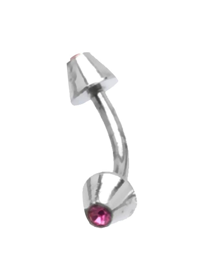 C-bo Stone Studded Curved Belly Ring - Image 1