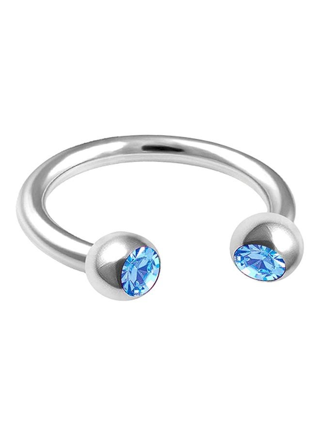 سي-بو حلقة أنف دائرية حديدية مرصعة بالأحجار