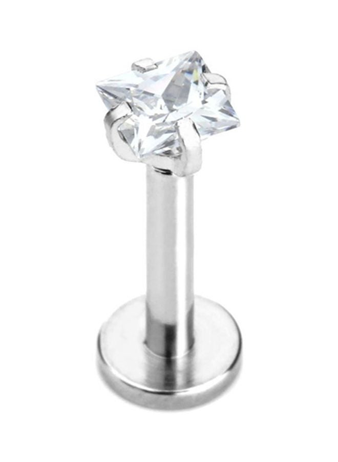 C-bo - Crystal Studded Labret Stud Lip Ring - Image 1