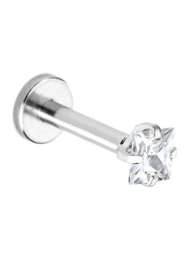 C-bo - Crystal Studded Labret Stud Lip Ring - Image 1