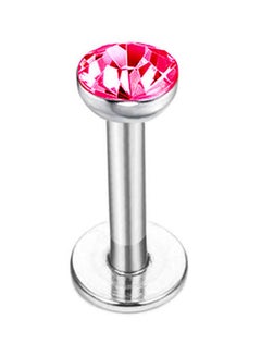 Stone Studded Labret Tongue Ring