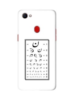غطاء حماية رفيع من سلسلة سناب بيسيك مخصص وصلب من البولي كربونات بمظهرٍ غير لامع وبطبعة اختبار قوة النظر لهاتف أوبو F7 متعدد الألوان