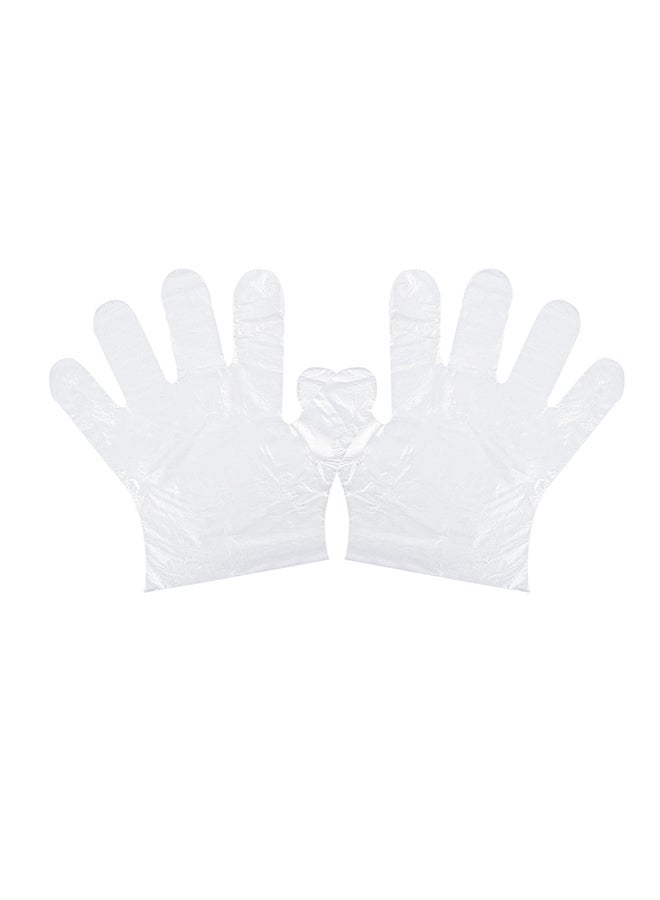 500-Piece Disposable PE Gloves Clear 24.5x5.4x13.4cm