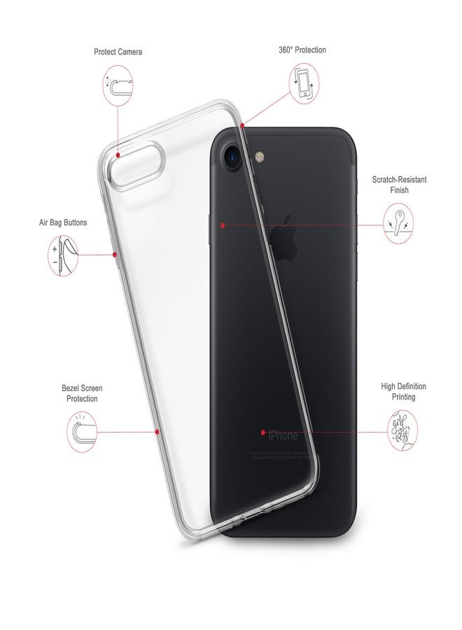 ستايلايزد غطاء حماية رفيع ومرن بتصميم كلاسيكي شفاف من جل البولي يوريثان الحراري لهاتف أبل آيفون 8 - بطبعة لعلم دبي - Image 2