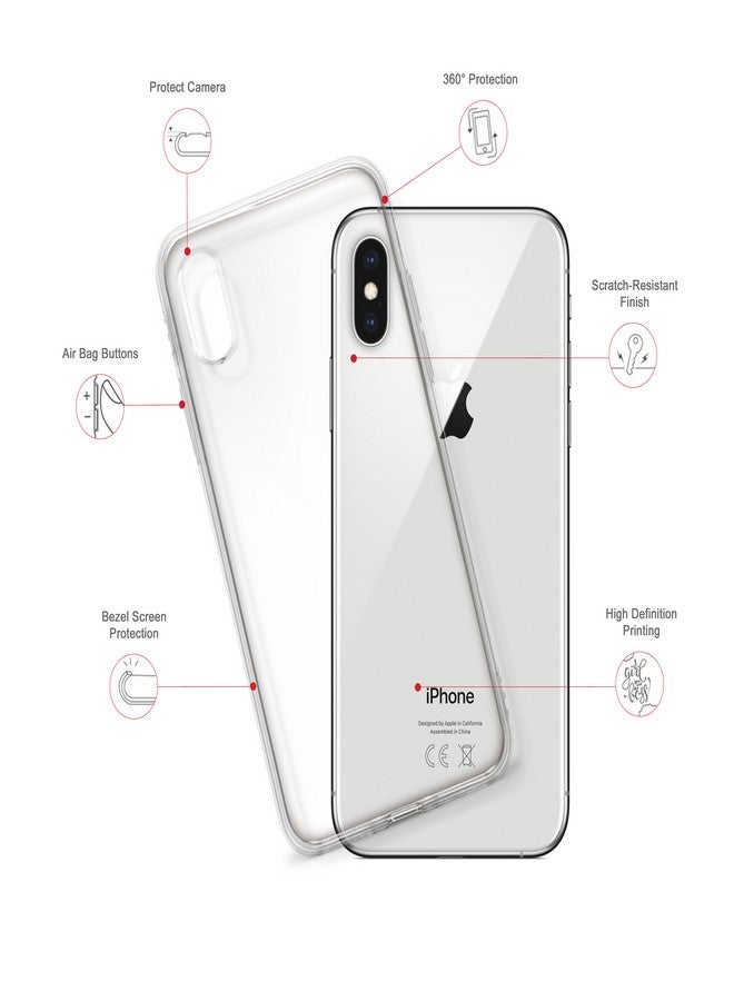 Stylizedd - Classic Clear Soft TPU Gel Thin Flexible Case For iPhone XS Max  - Ta Smile Full Print - Image 1