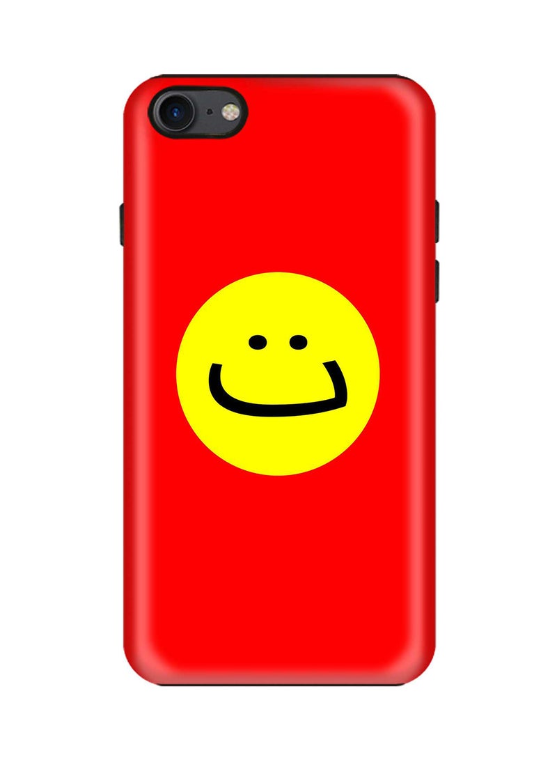 ستايلايزد غطاء حماية من طبقتين مصنوع من مزيج البولي كربونات والبولي يوريثان الحراري ومزين بوجه مبتسم على شكل حرف التاء لهاتف أبل آيفون 8 - Image 1
