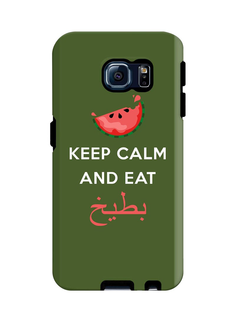 ستايلايزد غطاء حماية بطبقة ثنائية مصنوع من مزيج البولي كربونات والبولي يوريثان الحراري بطبعة كلمة 'بطيخ' لهاتف سامسونج جالاكسي S6 إيدج - Image 1