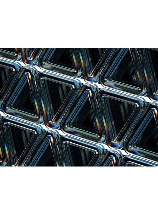 Fast Print Structure Printed Self Adhesive Wall Sticker Silver/Black 140x105cm