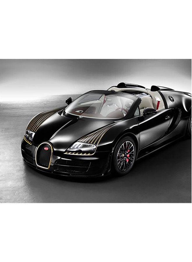 Fast Print Bugatti Veyron Themed Self Adhesive Wall Sticker Grey/Black/Silver 140x105cm