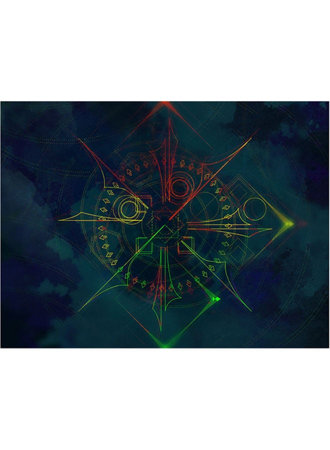 فاست برينت ملصق جداري ذاتي اللصق بطبعة ثلاثية الأبعاد أزرق / أخضر / أحمر