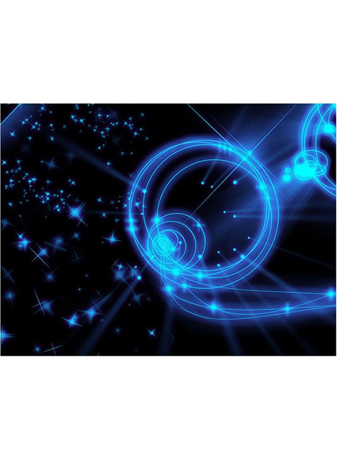 فاست برينت ملصق جداري بلصق ذاتي وطبعة ألوان نيون الأسود / الأزرق 140x105سم