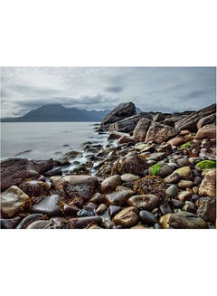 Scotland Themed Wall Sticker Blue/Brown/Green 140x105cm