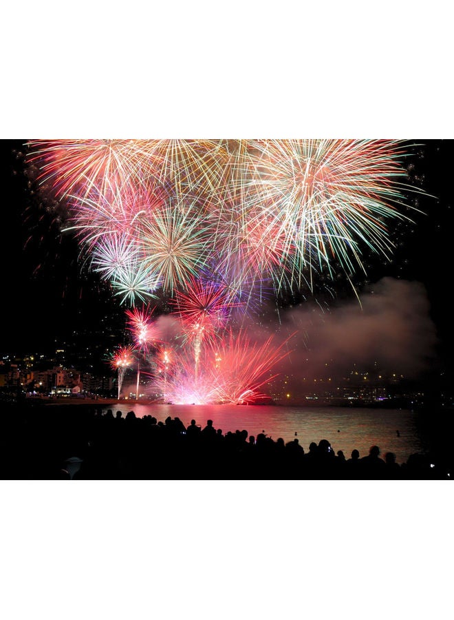 Fast Print Salute Themed Self Adhesive Wall Sticker Black/Pink/White 140x105cm