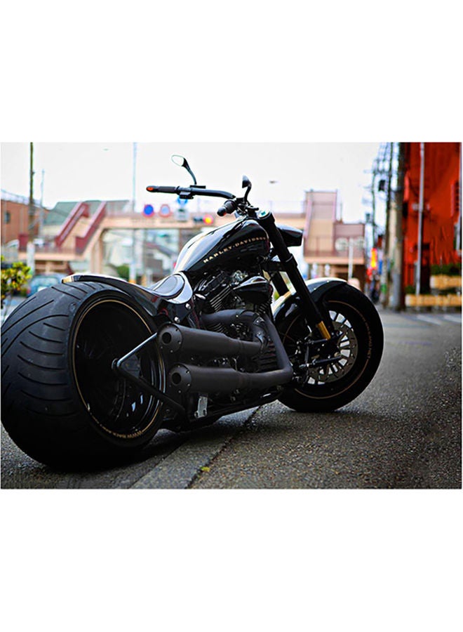 Fast Print Harley-Davidson Themed Wall Sticker Black/Red/Grey 140x105cm