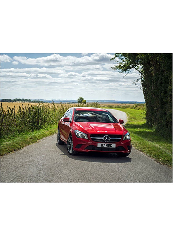 فاست برينت ملصق جداري ذاتي اللصق بتصميم سيارة مرسيدس بنز متعدد الألوان 140x105سم