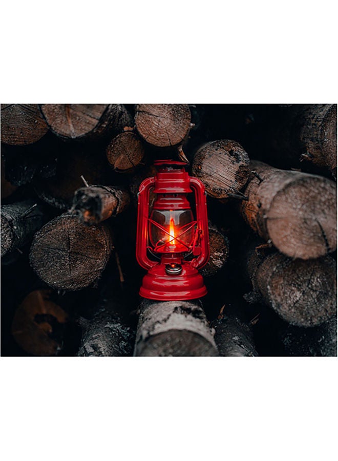 Fast Print Lantern Themed Wall Sticker Red/Black/Grey 140x105cm