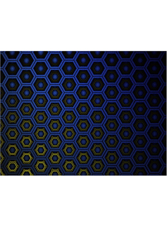 Fast Print Texture Themed Wall Sticker Blue/Black/Yellow 140x105cm