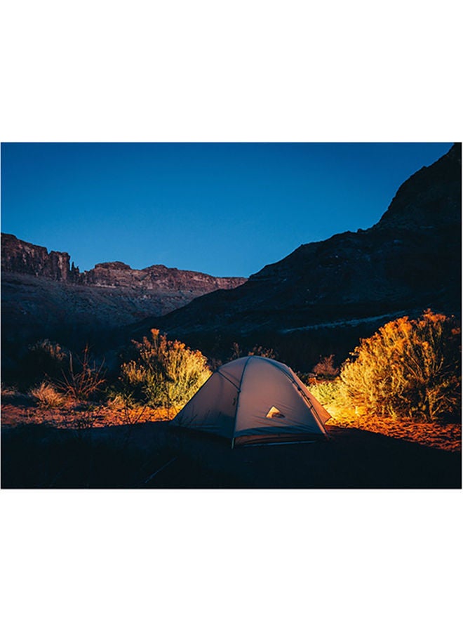 Fast Print Tent Themed Wall Sticker Blue/Yellow/Black