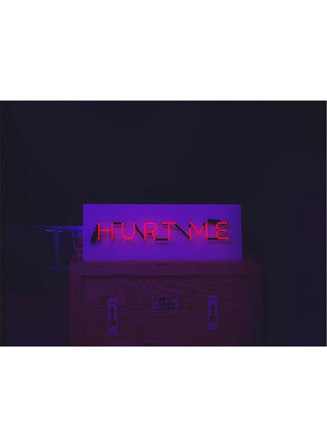 Fast Print Neon Themed Self Adhesive Wall Sticker Black/Purple/Red 140x105cm