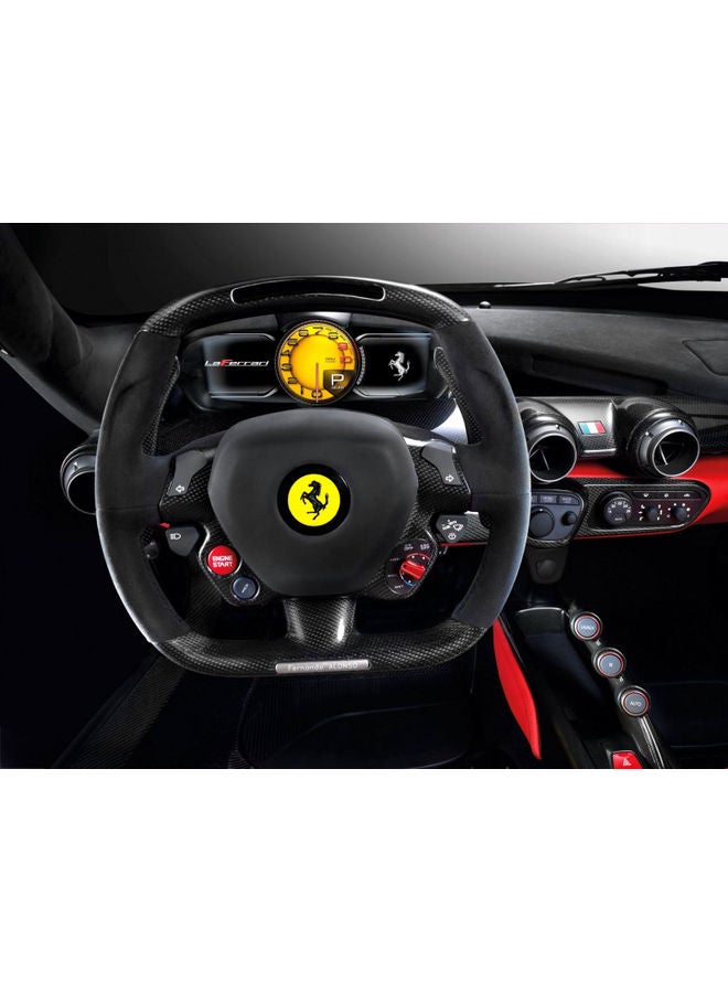 Ferrari Themed Self Adhesive Wall Sticker Black/Red/Yellow 140x105cm
