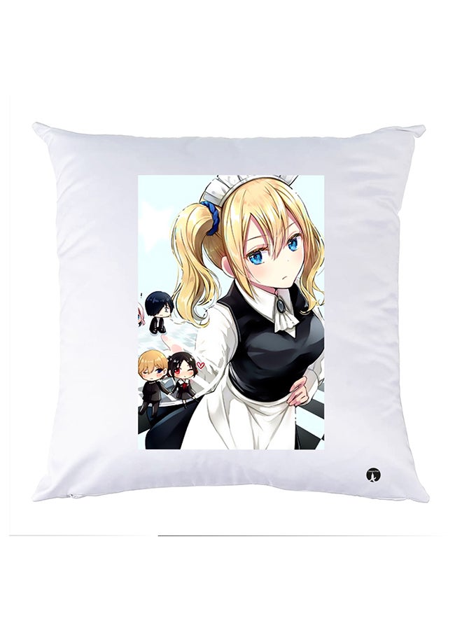 BP Printed Pillow White 30x30cm