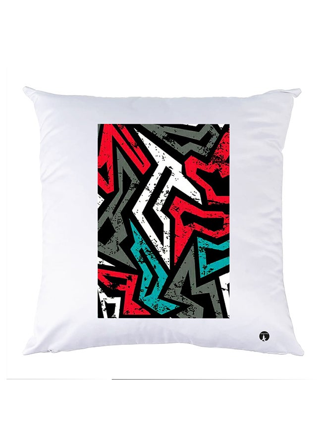 بي بي وسادة نوم مزينة بطبعات أبيض 30x30سم