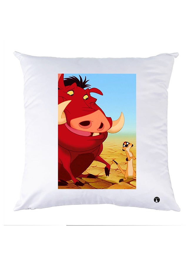 بي بي وسادة نوم مزينة بطبعات أبيض 30x30سم