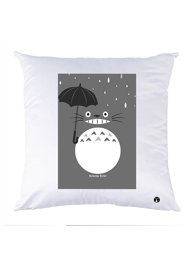 بي بي وسادة نوم مزينة بطبعات أبيض 30x30سم