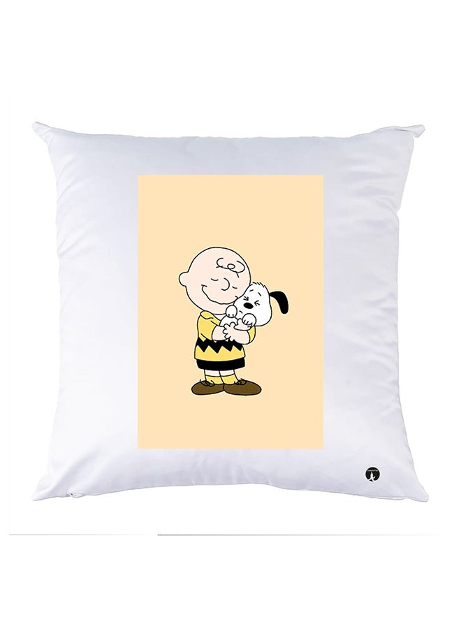 بي بي وسادة نوم مزينة بطبعات أبيض 30x30سم