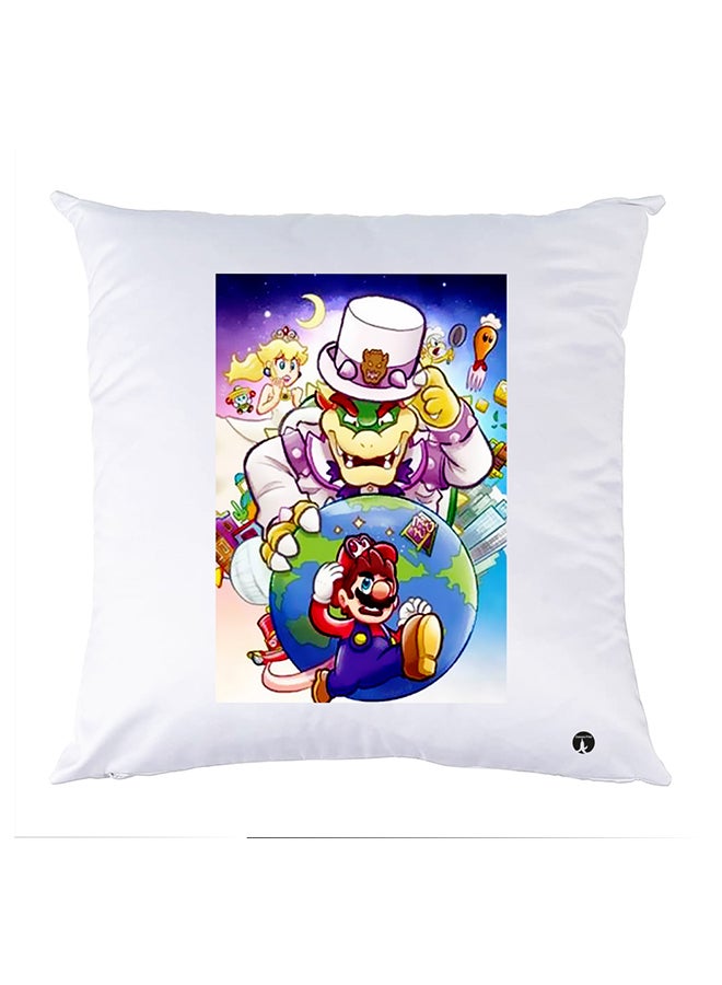 BP Printed Pillow White 30x30cm