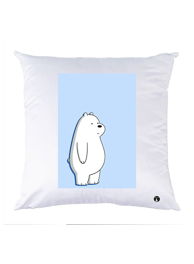 بي بي وسادة نوم مزينة بطبعات أبيض 30x30سم