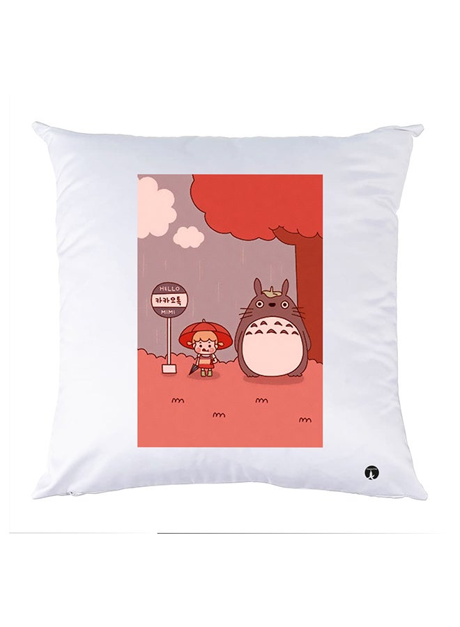 BP Printed Pillow White 30x30cm
