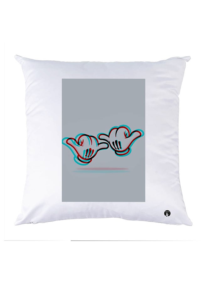 بي بي وسادة نوم مزينة بطبعات أبيض 30x30سم