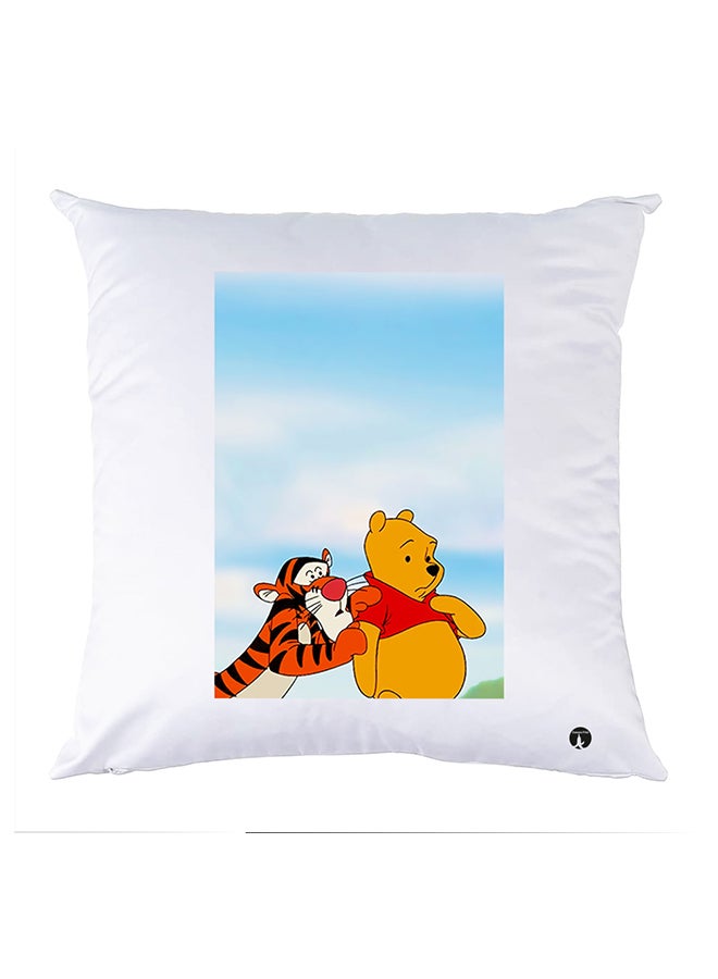 بي بي وسادة نوم مزينة بطبعات أبيض 30x30سم