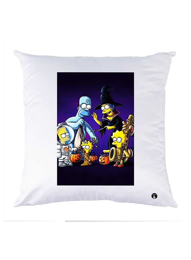 بي بي وسادة نوم مزينة بطبعات أبيض 30x30سم