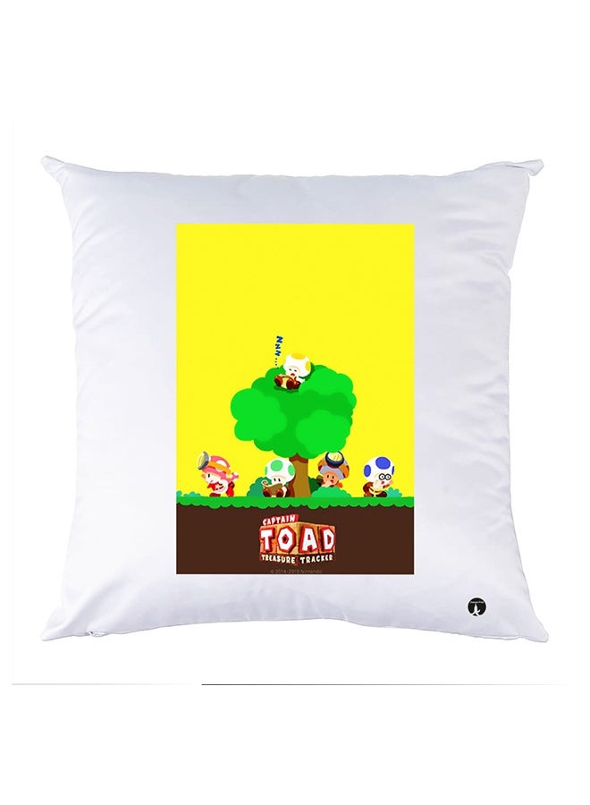 BP Printed Pillow White 30x30cm