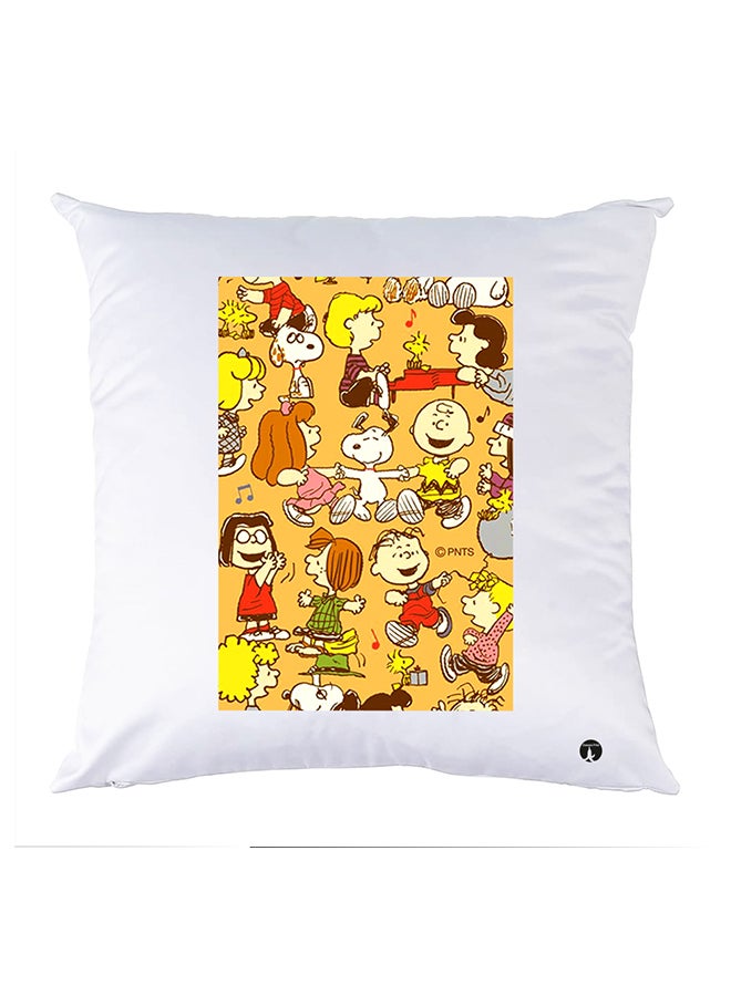 بي بي وسادة نوم مزينة بطبعات أبيض 30x30سم