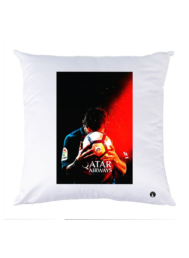 BP Printed Pillow White 30x30cm