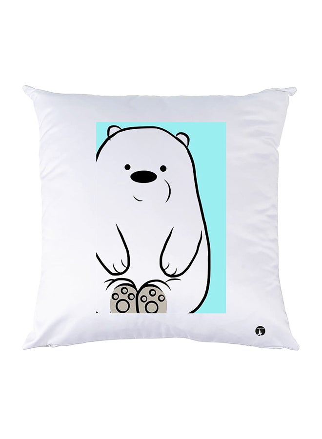 BP Printed Pillow White 30x30cm