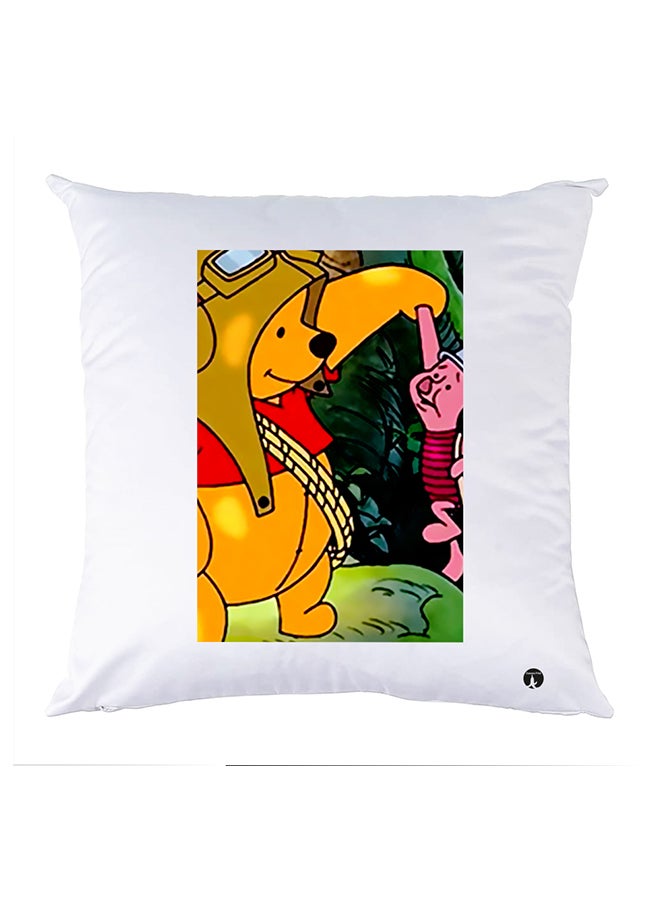 بي بي وسادة نوم مزينة بطبعات أبيض 30x30سم