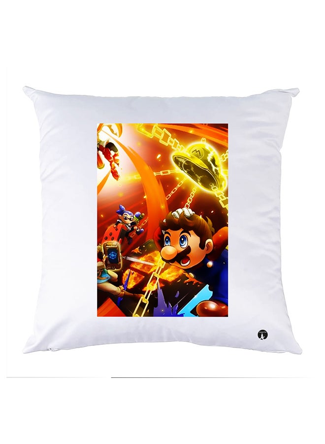 بي بي وسادة نوم مزينة بطبعات أبيض 30x30سم