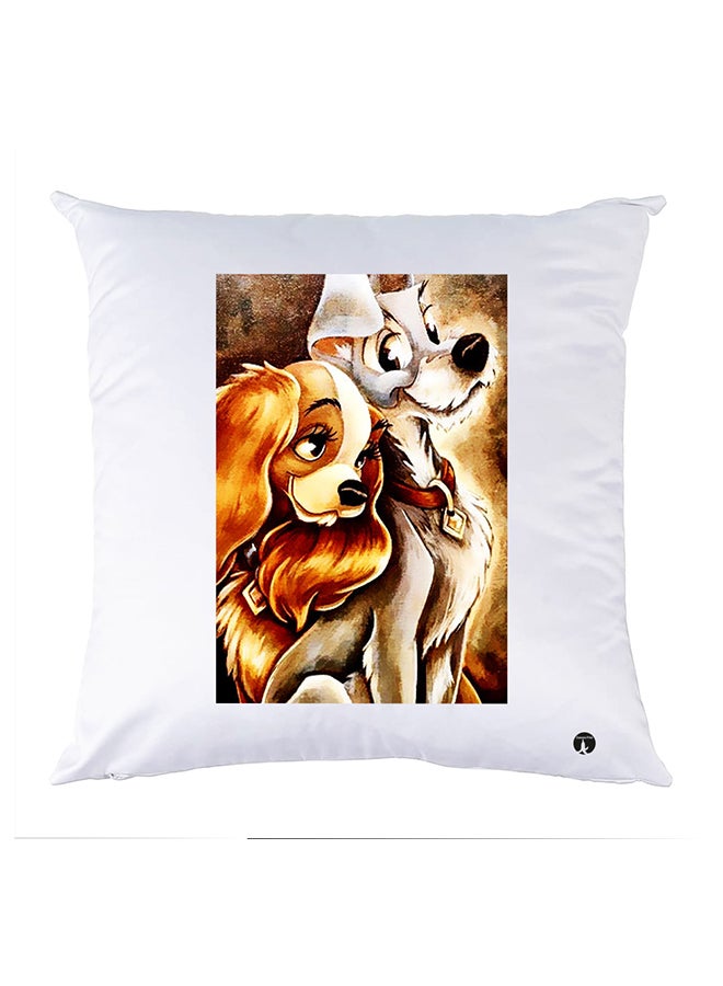 BP Printed Pillow White 30x30cm