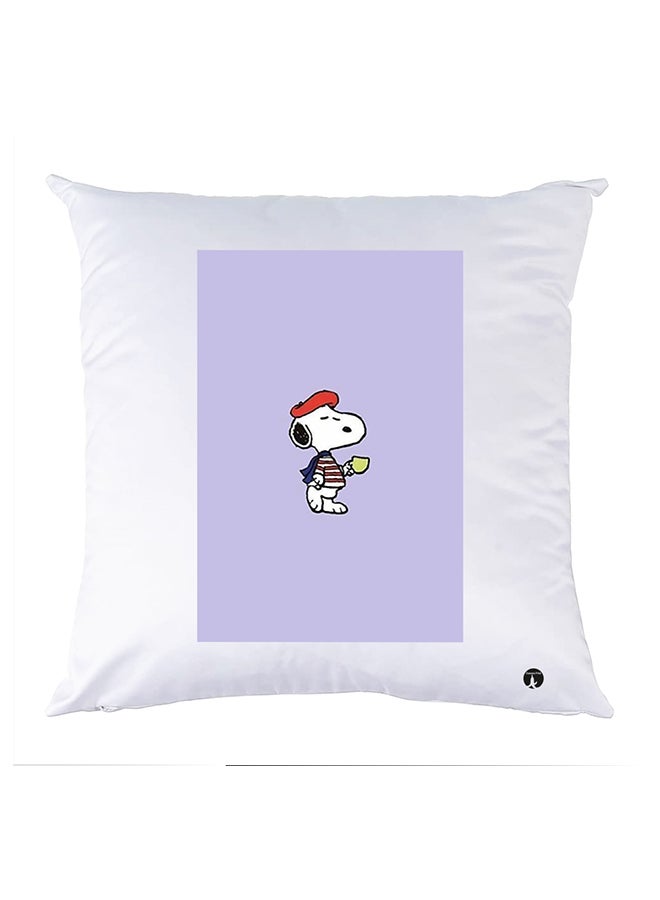 BP Printed Pillow White 30x30cm