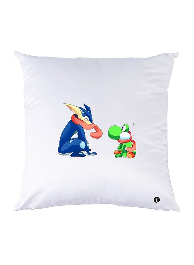 BP Printed Pillow White 30x30cm