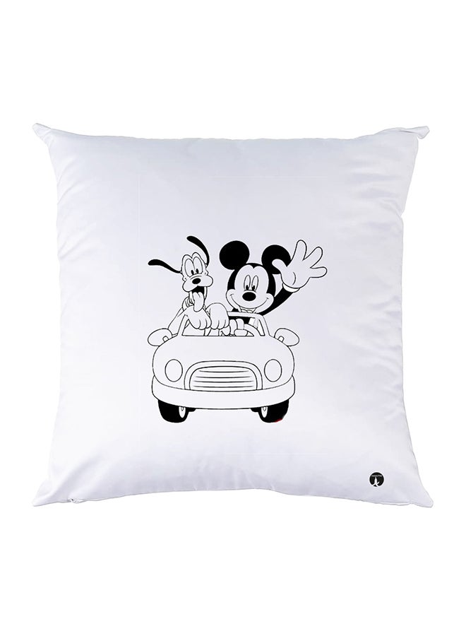 BP Printed Pillow White 30x30cm