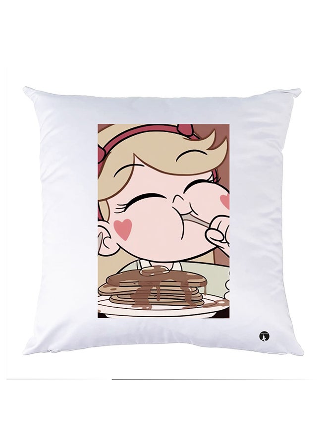 BP Printed Pillow White 30x30cm